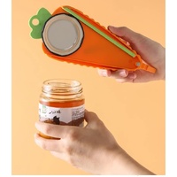 2 Pcs Orange Carrot-Shaped Multi-Function Bottle Opener – Versatile Kitchen Tool for Jars, Cans, and Bottles thumbnail