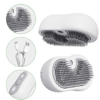2 Pcs Yellow and White 3-in-1 Pet Grooming Steam Brush - Silent, Heated Brush for Fur Removal and Odor Elimination thumbnail