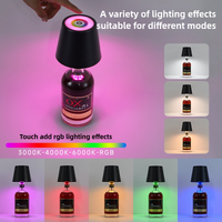 Gold RGB Color-Changing LED Bottle Lamp - Adjustable Smart Lighting for Home Decor thumbnail
