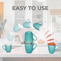3 Pcs Black Adjustable Cup Holder for Mugs, Glasses, and Cups - Stackable, Space-Saving Design, 6.5cm Diameter thumbnail