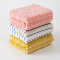 Blue Soft and Absorbent Cotton Towel Set | 3-Piece Luxury Bath Towels - Ideal for Adults, Face & Bath Towels thumbnail