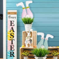 Green Easter Bunny Hanging Legs Decoration - Festive Home Scene Prop 54cm (24.3in) thumbnail