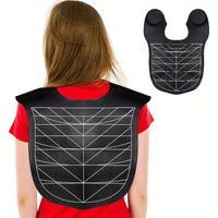 Blue Striped Silicone Hairdressing Cape - Extended Oversized Shoulder Pad for Hair Dyeing and Perming thumbnail