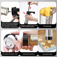 Complete Cookie Press Maker Kit Set - 13 Cookie Tools & 8 Icing Tips for Perfect Baking thumbnail