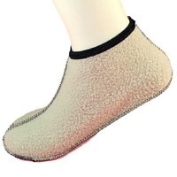 6 Pairs Women's Cozy Black Non-Slip Mid-Calf Socks - Warm Fleece-Lined High-Top Floor Socks for Fall & Winter thumbnail