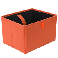 White Foldable Car Trash Bin and Storage Box - 23x17x15cm, Space-Saving, Convenient Design thumbnail