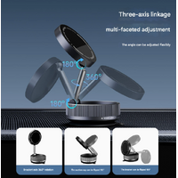 White Magnetic Car Phone Mount - 66x66x34mm with Adjustable Bracket for Easy Smartphone Access thumbnail