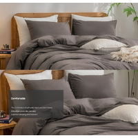 Yellow-pink 1.8m (Duvet Cover 180*220cm) Luxurious Soft Brushed Microfiber 4-Piece Bedding Set - Pure Color Double Bed Duvet Cover with Fitted Sheet thumbnail