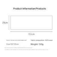 Grey Luxurious 100% Wool Scarf for Women and Men - Soft, Warm, and Stylish thumbnail