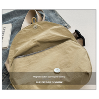 Beige Nylon Fitness Waist Bag - Lightweight Crossbody Fanny Pack for Cycling and Running thumbnail