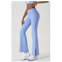 Blue Flared Leggings & Sports Bra Set - Breathable & Stretchy Activewear for Yoga, Running & Gym Workouts Size S thumbnail