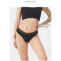 4 pcs Women's Sexy Low-Waist Cotton Thong Underwear, Size M thumbnail