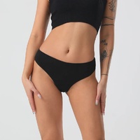 3 pcs Women's Low Waist Cotton Sexy Thong Underwear size M thumbnail