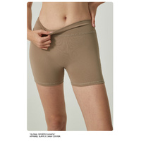 Khaki High-Waisted Yoga Shorts with Pockets for Women - Butt-Lifting, Breathable, and Comfortable Activewear M thumbnail
