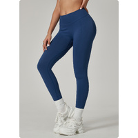 Light Blue High-Waisted Butt Lift Yoga Pants for Women - Peach Hip Design, Full-Length Leggings, Workout and Fitness Activewear size L thumbnail