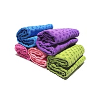 Rose red Plum Blossom Yoga Towel Mat - Absorbent, Thick, Non-Slip, Portable Fitness Blanket for Home Use 183*63CM thumbnail