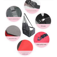 Black and Grey Portable Pet Car Seat for Dogs and Cats - Adjustable Car Seat Cover, Pet Travel Car Carrier with Safety Belt thumbnail