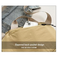 Khaki Trendy Crescent Crossbody Bag - Unique Design Shoulder Bag 29x6x17cm thumbnail