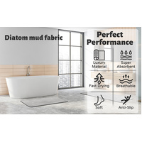 Grey Quick-Dry Absorbent Non-Slip Bath Rug for Bathroom, Kitchen & Entryway 60x90cm thumbnail