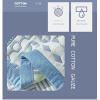 Yellow grid Soft Cotton Gauze Pillowcase Set - Breathable, Non-slip, Extra Large (Pillow Core Not Included) thumbnail