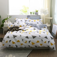 Triangle pattern Duvet Cover - 3 Piece Bedding Set (with Corner Ties)Quilt cover 200cm x 230cm, pillowcase 51 x 92cm thumbnail