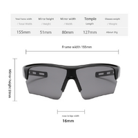 2 pcs Outdoor Sports Sunglasses - UV Protection HD Lenses for Cycling, Boating, Fishing(Black and yellow frame night vision film) thumbnail