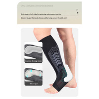 Size M 1 Pair Black  Compression Calf Sleeves for Sports – Adjustable Support for Running, Soccer, Hiking & More thumbnail