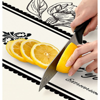 Style F Black And Off White Premium PVC Tablecloth - Oil & Water Resistant Table Cover for Dining Tables (140 x 220 cm) thumbnail