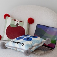 Red Apple Pattern Premium Plush Throw Pillow Blanket Combo – Versatile Sofa Cushion for Home and Car Use, Ideal for Naps and Lounging thumbnail