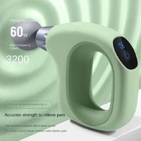 Green Mini Handheld Fascia Gun - Quiet, Portable, and Adjustable 12-Speed Muscle Massager for Neck, Back, and Full Body Relief, ABS+TRP Material thumbnail