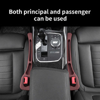 Beige Car Seat Gap Filler - 2 Pieces Car Interior Storage Organizer for Front Seat Seam thumbnail
