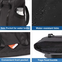 Grey Stylish and Practical Water-Resistant Tote Bag for Daily Use & Yoga - Spacious with Convenient Compartments thumbnail