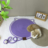 3 Pcs Black And Brown Durable Cat Scratching Mat with Attached Toy Ball - Washable and Multi-Functional, Ideal for Cats' Scratching and Sleeping - 50c thumbnail