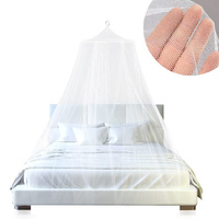 Black Hanging Princess Bed Canopy Mosquito Net - Dome Bedding for Dorm Rooms & Bedrooms (Fits 1.5m-1.8m Beds) thumbnail