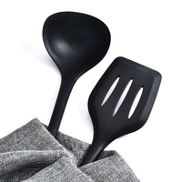 Black 10-Piece Premium Silicone Kitchen Utensil Set - Heat Resistant, Non-Stick Cookware thumbnail