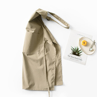 Black Waterproof & Oil-Proof Apron - Adjustable Kitchen Apron with Pockets thumbnail