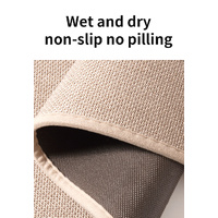 Brown Quick Dry Bathroom Rug - Non-Slip PVC Foam, Super Absorbent, 40x60cm thumbnail