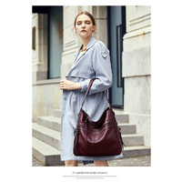 Khaki Spacious & Stylish  PU Leather Tote Bag -  Versatile Shoulder/Crossbody thumbnail