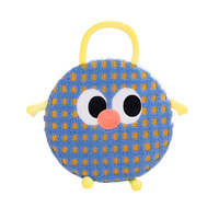 Blue Plaid Cute Cartoon Round Memory Foam Seat Cushion - Detachable & Washable thumbnail