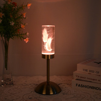 Dogtail Grass Eternal Flower Acrylic Table Lamp - Color-Changing LED, USB Rechargeable, Touch Control thumbnail