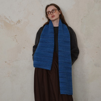 Grey Vintage Wool-Blend Knit Scarf - Warm and Stylish for Men and Women thumbnail