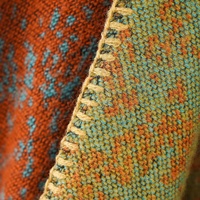 Red And Navy Ethnic Boho Shawl for Women - Stylish Split Cape for Travel and Cooling Rooms thumbnail