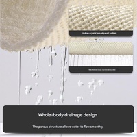 Red Checkered Pattern  PVC Non-Slip Bath Mat 50x80cm - Shower Drain Hole Design, Soft & Quick-Dry Bathroom Rug thumbnail