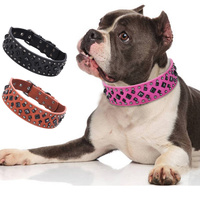 Size S Black 1 pack Stylish PU Leather Dog Collar with Spikes - Adjustable, Durable & Comfortable for Medium to Large Breeds thumbnail