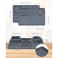 Dark Blue Multi-Functional Pet Slow Feeder Lick Mat - Durable Food-Grade Silicone Anti-Bite Bowl for Dogs thumbnail