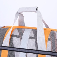 Size S Light Green And White Foldable Pet Carrier Bag - Lightweight, Breathable, and Spacious for All Seasons thumbnail