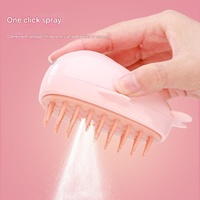 2 PCS Pink Dolphin Electric Pet Brush | One-Click Spray, Massage, & Hair Removal thumbnail
