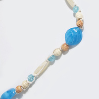 2 PCS Agate Blue Ethnic Style Waist Chain - Beaded Bohemian Belt for Women thumbnail