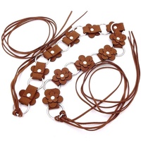 2 PCS Peach Blossom Ethnic Style Waist Chain - Beaded Bohemian Belt for Women thumbnail