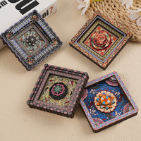 2-PCS 3D Wooden Fridge Magnet - Dunhuang Art Style, Creative Gift (Style 1) thumbnail